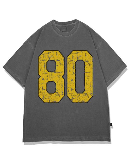 REBRENNER Dtf 80 Pigment Oversized Football Short Sleeve T-Shirt Charcoal