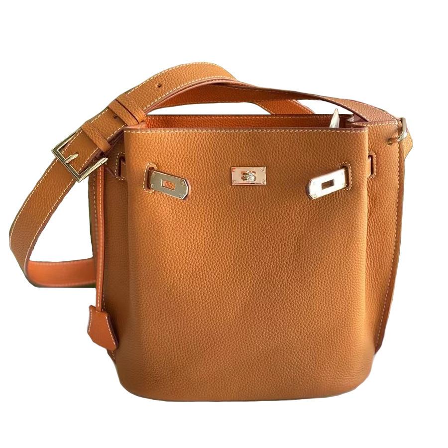 Τσάντα από δέρμα αγελάδας Νέα χιαστί τσάντα-κουβάς Μοντέρνα casual τσάντα ώμου για κάτω από τον ώμο Πρώτο στρώμα δέρμα αγελάδας Κάθετη τσάντα για καθημερινή χρήση