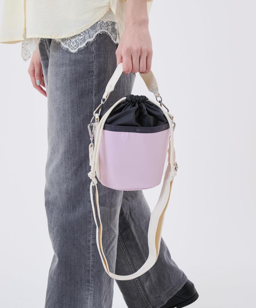 Shoulder Bag SM DRAWSTRING BUCKET 3040 Lilac Gray Sandbarcode [LeSportsac] [Official] / / /