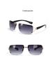 Xunge Frameless Rhinestone Sunglasses - Unisex Y2K Square Metal Style