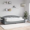 VidaXL Lit de jour avec matelas gris clair 100x200 cm tissu 3197517