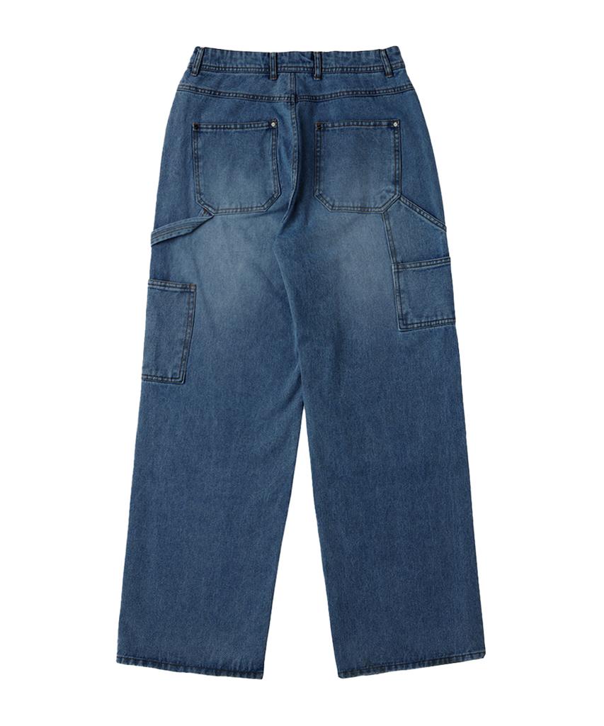 URBANAGE Carpenter Wide Denim Pants_Medium Blue