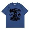 Oversized TShirt Unisex Y2k Tops Cotton  Print Car Summer Harajuku Streetwear Graphic Short Sleeve Tee Vintage Aesthetic Clothing