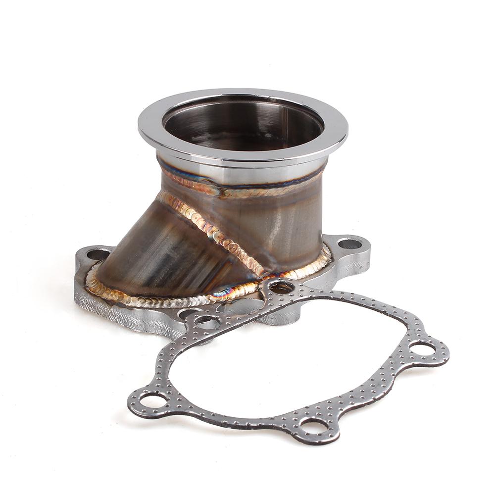 Turbocharger Turbo Down Pipe 5 Bolt to 2.5 / 63mm V band Flange Adapter For GT25 GT28 T25 T28 RS-BOV085 серебряный