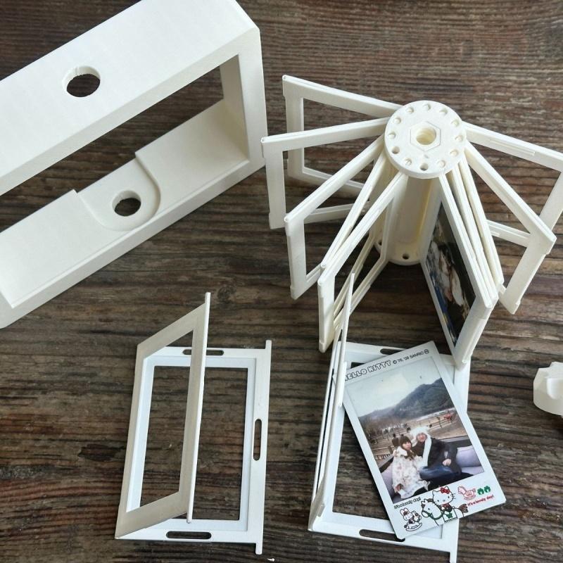 12 Pockets 3D Rotating Photocard Holder Transparent Protective Photo Album Easy To Install Rotating Page-Turning Ornaments