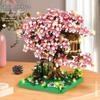 Compatible Purple Cherry Blossom Tree House for Lego with Castle Bouquet, Assembly Toys for Kids, Gift & Exquisite Ornament