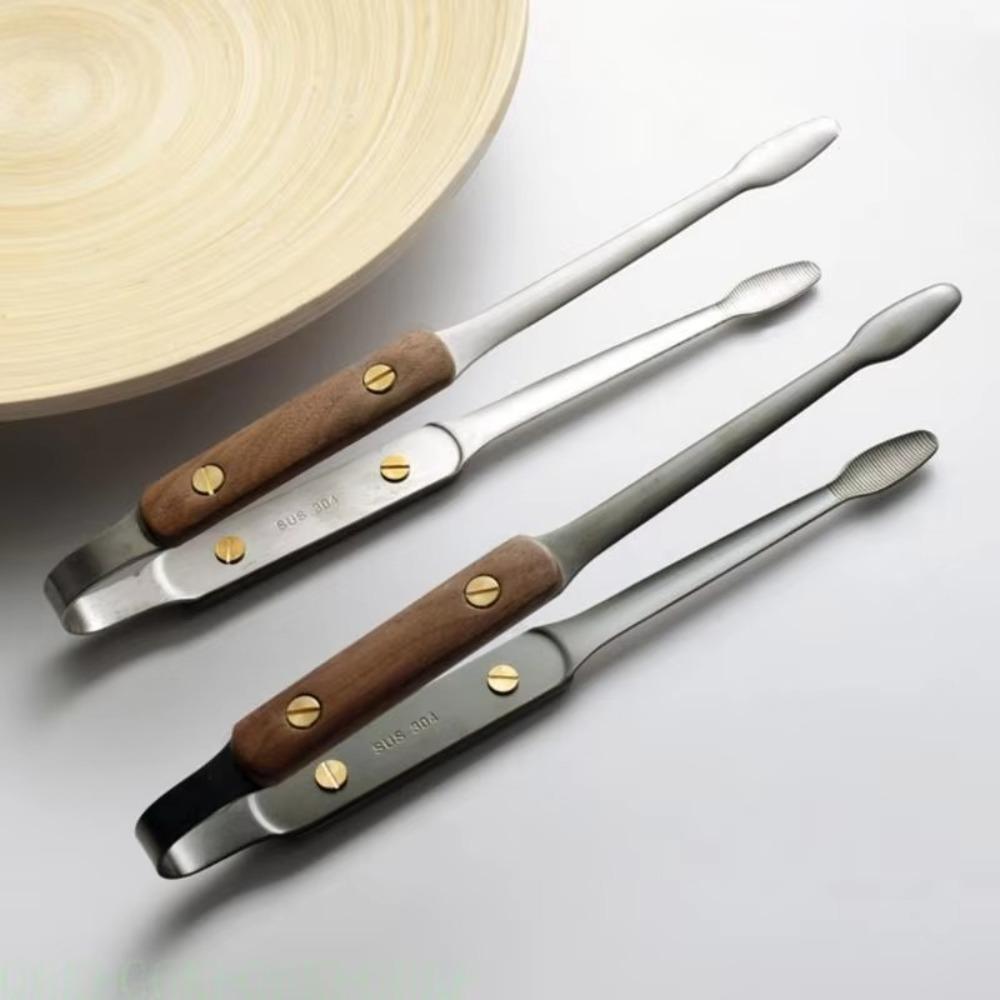 Anti-scalding 304 Stainless Steel BBQ Tongs Heat Resistant Barbecue Tool Steak Clip Kitchen Use