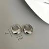 925 Silver Round Hoop Earrings for Women Fashion Chunky Circle Earrings Hypoallergenic Party Jewelry Gift