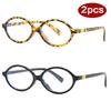 2pcs Trendy Small Oval Multi Color Glasses Frames Women Anti Blue Light Glasses Frame Computer Optical Lenses Eyeglasses