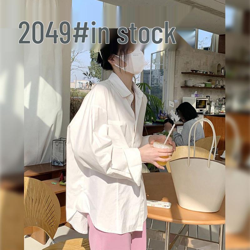 

Женская белая рубашка уникального дизайна - Шикарная французская блузка для ранней весны M белый