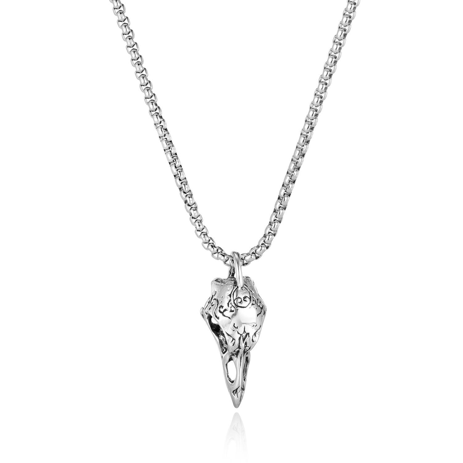Retro Necklace Men s Stainless Steel Personalized Trendy Punk Style Fashionable Versatile Titanium Jewelry