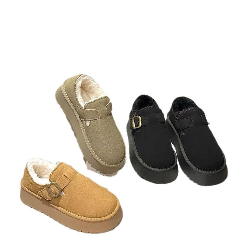 Fleece thickened casual cotton shoes women's new winter warm, cold-resistant and non-slip snow boots