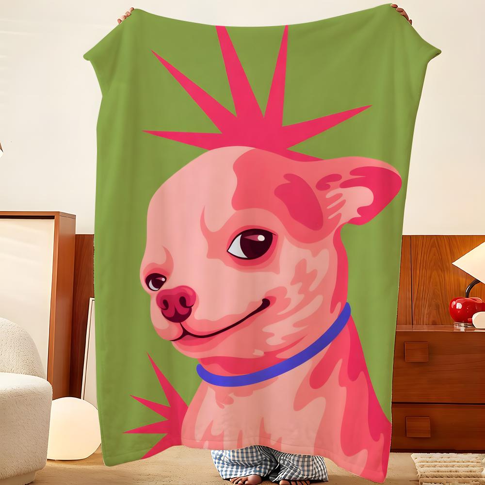 Art a-art d-dog Throw Flannel Throw Blanket, Lightweight Cozy, Durable Washable cute Cool