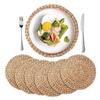 Natural Gourd Grass Round Woven Placemat - Heat Insulation Pad for Dining Table & Party Decor