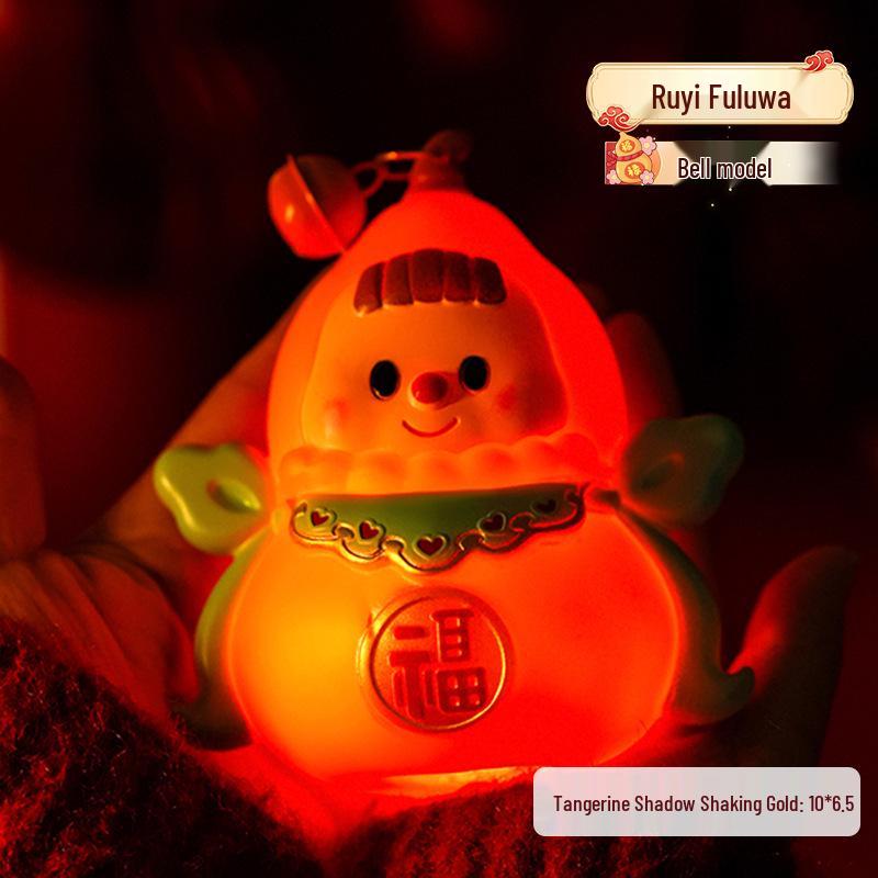 2025 Chinese Style Fu Lu Night Light: Children's Luminous Handheld Lantern for New Year's Day Gifts