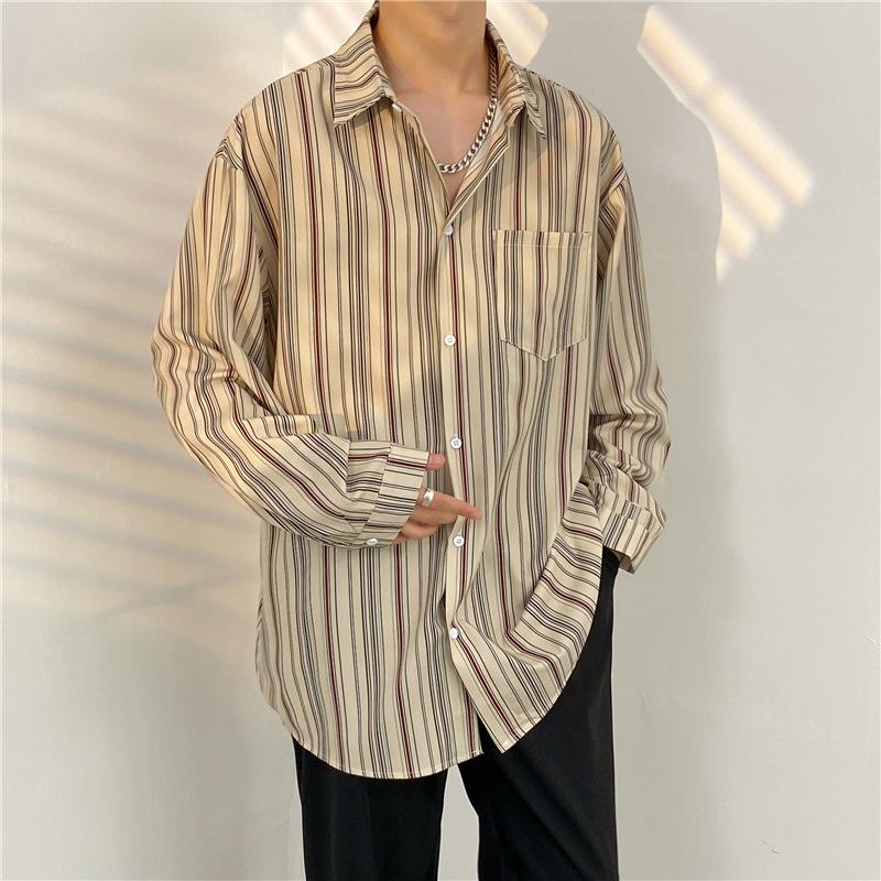 Unisex Thai Vintage Floral Long-Sleeve Shirt, Loose Fit for Street Dance, Spring/Autumn