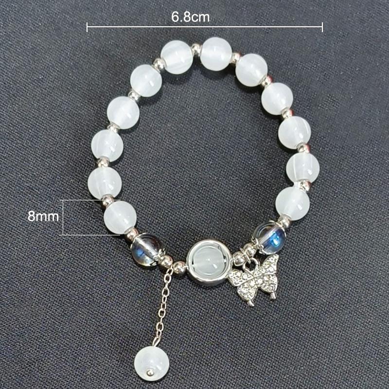 Armband 8Mm Strang Perlen Koreanischer Schmuck Für Frauen Charm Armband Hand Dekoration Zubehör Mädchen Geschenk