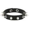 Black Goth Bracelets For Women Punk Boho Emo Spike Rivets PU Leather Bracelet Cuff Bangles Festival Jewelry Party Gifts