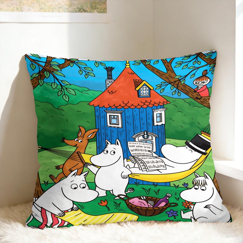 Cute M-Moomins Pillow Cover Soft Cushion Cover Funny Pillow Case For Wedding Party Home Decor