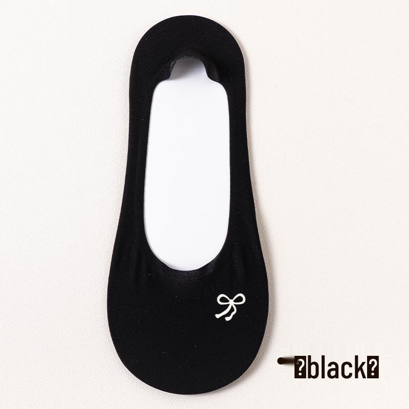 Women's Non-Slip Ice Silk No-Show Socks - Thin, Low-Cut, High-Heel Cotton Blend