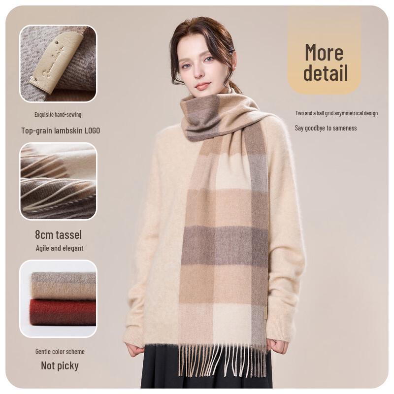 JIUMU Women's 100% Cashmere Scarf and Shawl