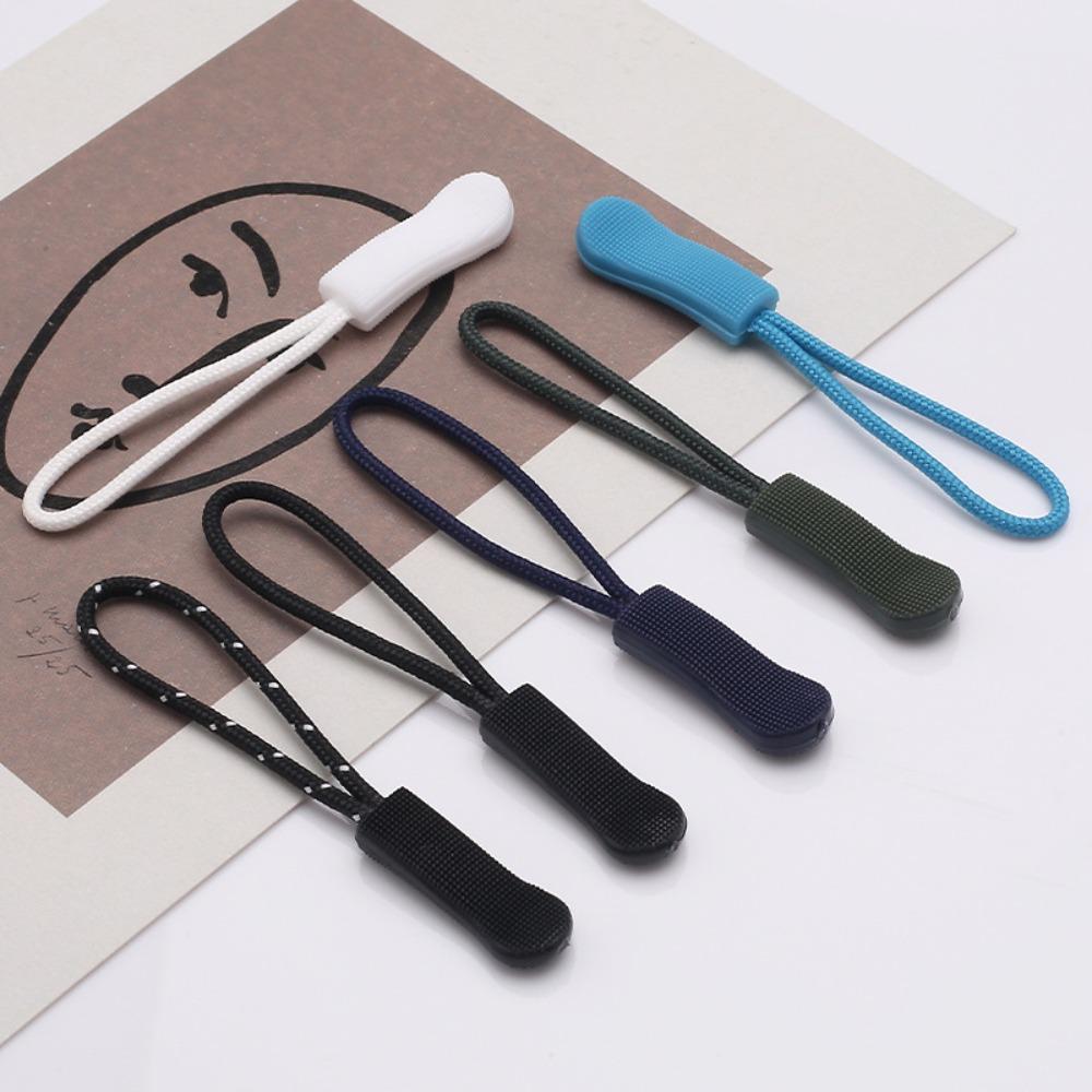150 Pcs Lock Mechanism Zip Clip Buckle 15 Colors Slider Cord Rope Puller Zipper Pulls  for Bag