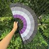 Cooling Rainbow Handheld Fan Gradient Colorful Chinese Kung Fu Fan Folding Dance Fan  Carnival