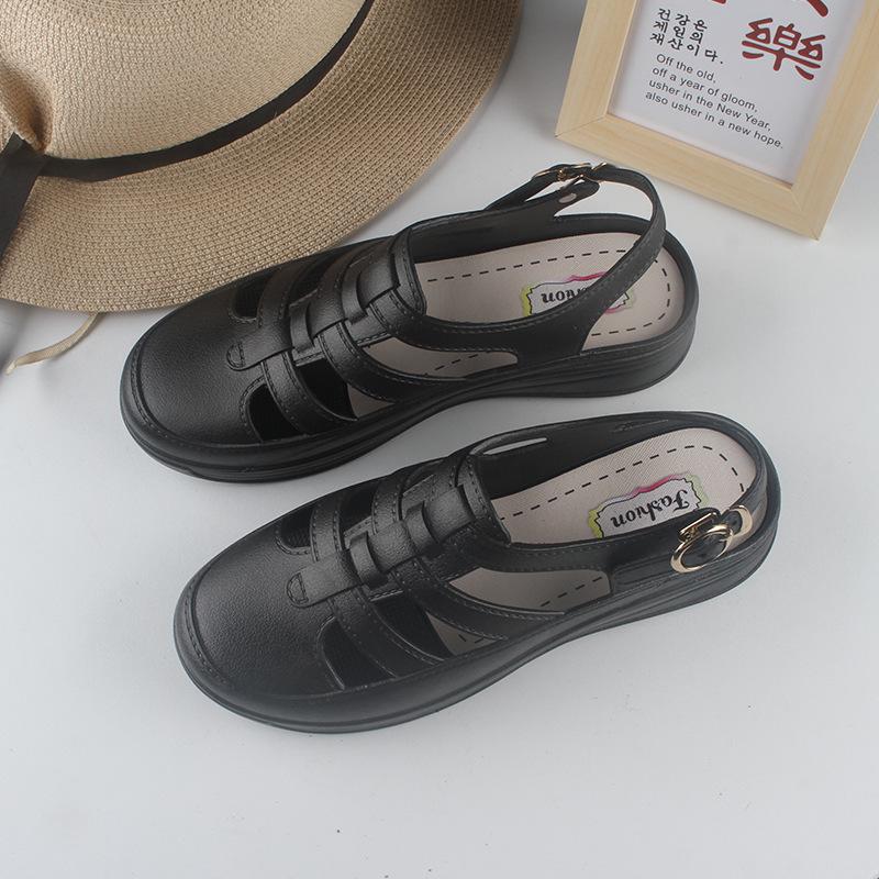 Yuzhihao Women s Summer Flat Closed-Toe Hollow Sandals 36-37