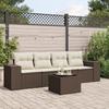 VidaXL Garden Lounge Set with Cushions 5 Pcs, Patio Sofas, Patio Furniture Set, Outdoor Furniture, Brown 3222292