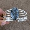 Larvikite Gemstone Handmade 925 Sterling Silver Cuff Bangle Adjustable KKG-243