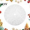 Soft Texture Tree Mat for Christmas Base 24/30/36 Inch White Faux Fur Skirt, Fluffy Plush Large Skirt Villa Hotel Lobby Cover Merry Christmas, Holiday