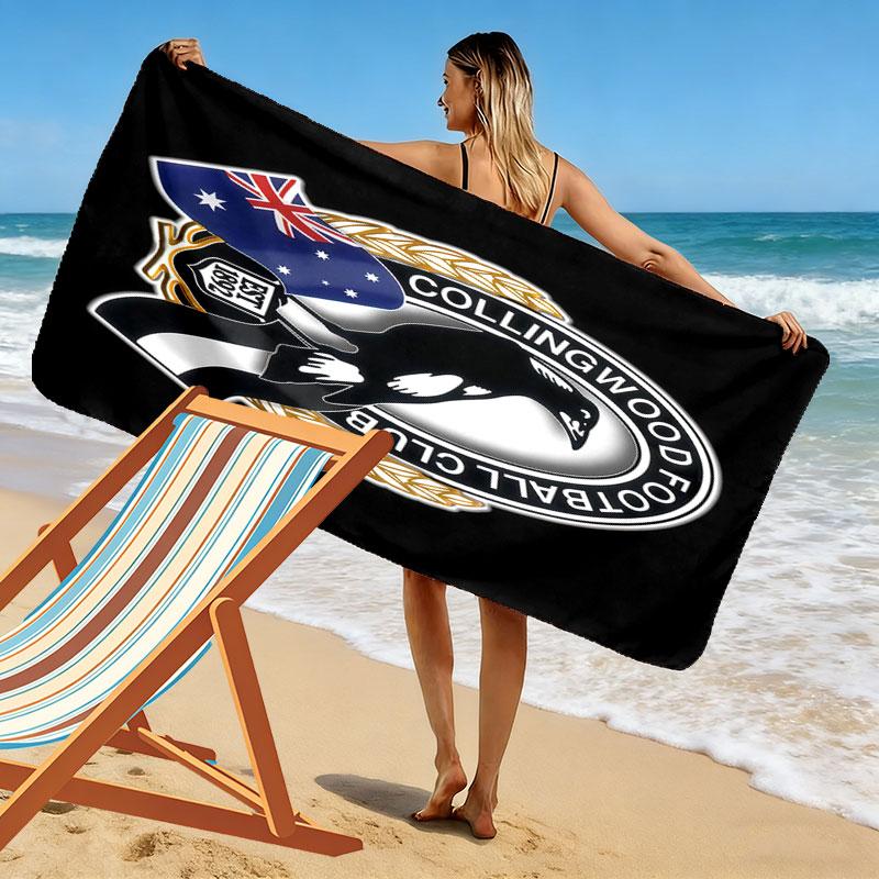 Magpies Forever Print Beach Towel, Large Soft Quick Dry Towel for Beach Camping Swimming