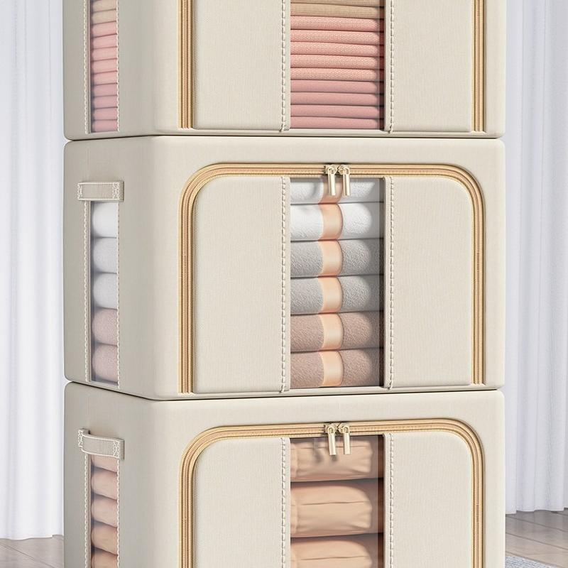 Clothing folding organizing storage box large capacity household down jacket blanket storage box universal covered storage box