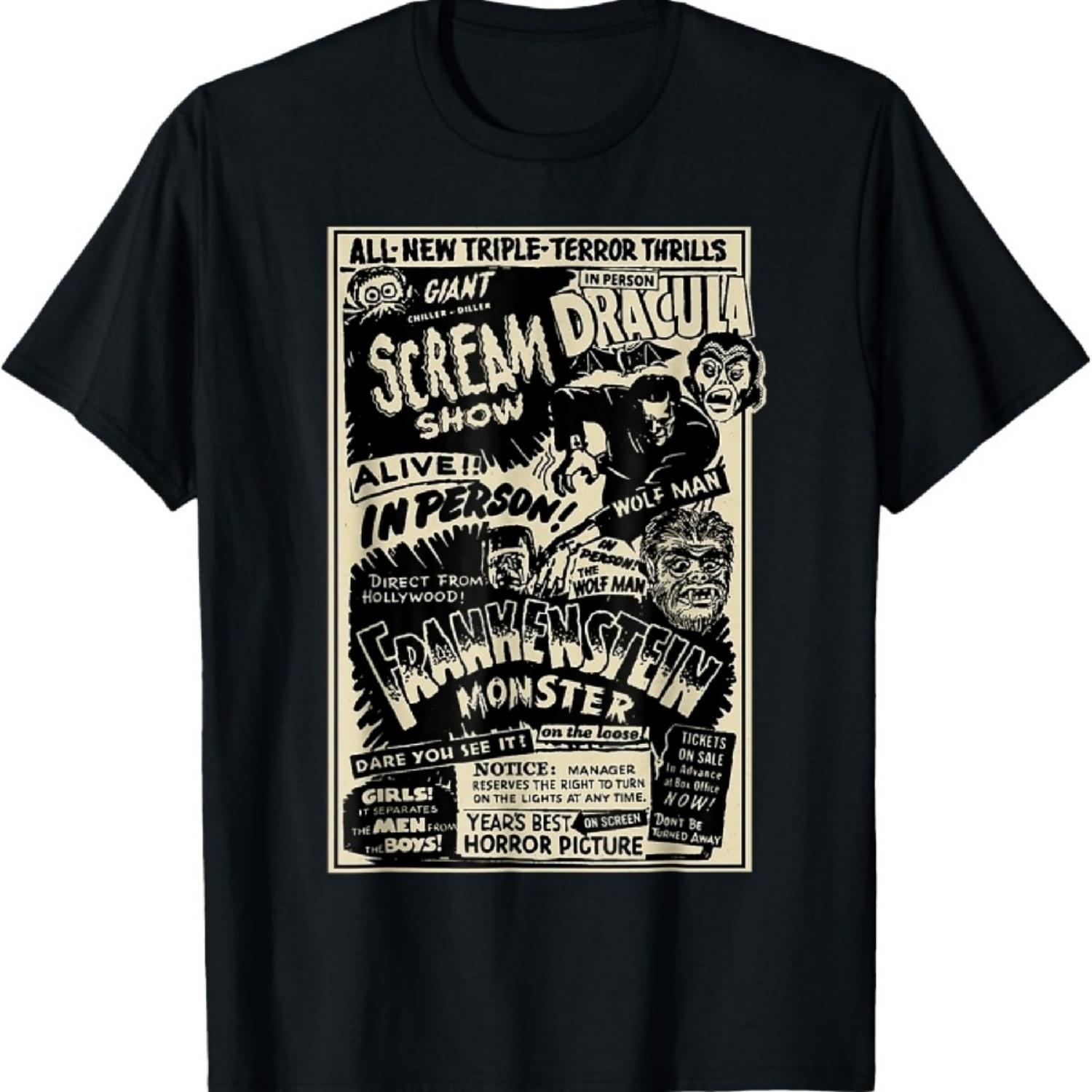 Ужасный Монстр Мумия Дракула Оборотень Футболка XXXXXL разноцветный