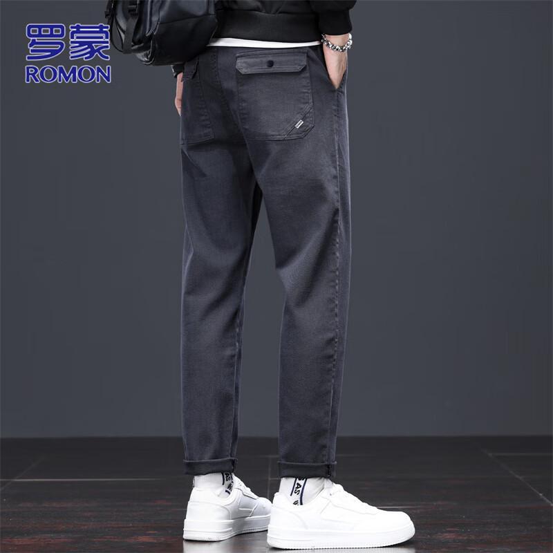 

ROMON Men s Summer Casual Straight-Leg Pants 32