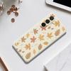 For Samsung Galaxy A36 5G Case Leaves Pattern Printing Straight Edge TPU Phone Back Cover