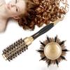Portable Anion Anti static Round Hair Comb Salon Styling Brush Gold & Black (25mm)