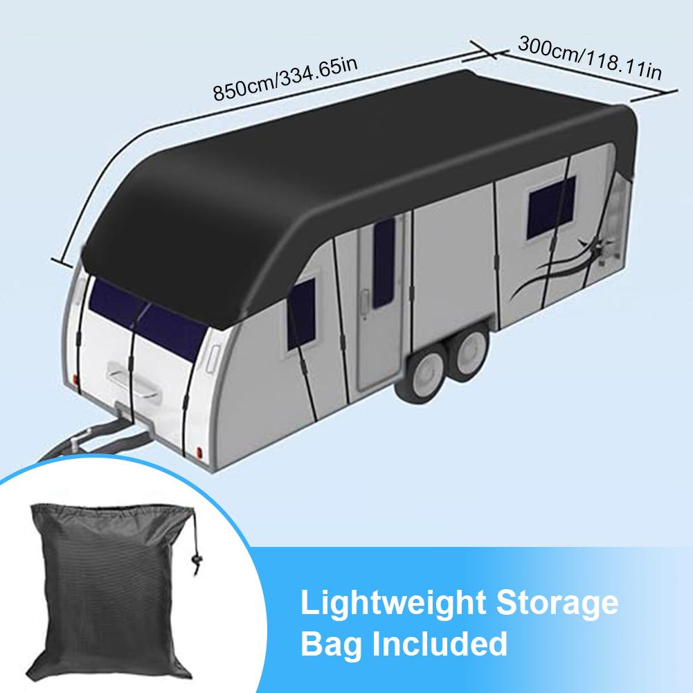 8,5x3m Husbils Solskydd Bilskydd Vattentätt Husbilstak Skyddande Överdrag Vikbart Husbilstakskydd för Husbilsresor Bilförnödenheter