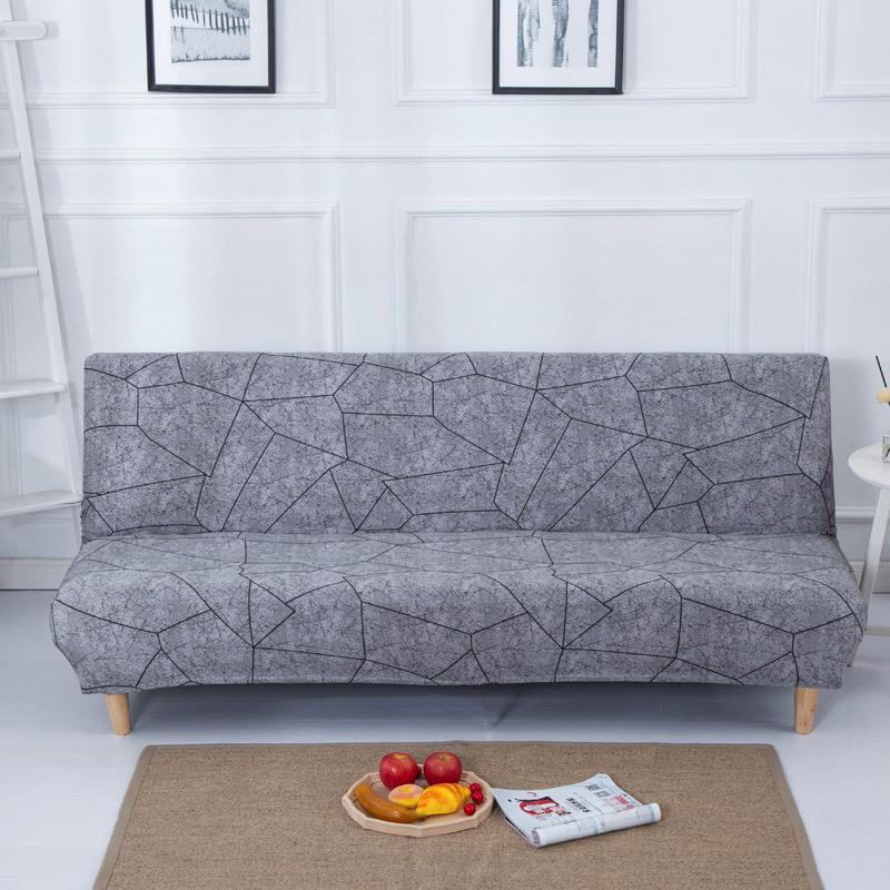 Plaid Elastic Bedspread on The Folding Sofa Bed Covers for Living Room Big Couch Cover Long Chair Without Armrests Slipcovers