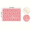 4/6pcs Love Pink Valentine's Day Placemats Mother's Day Wedding Anniversary Placemat for Party Kitchen Restaurant Decoration 12x18inch