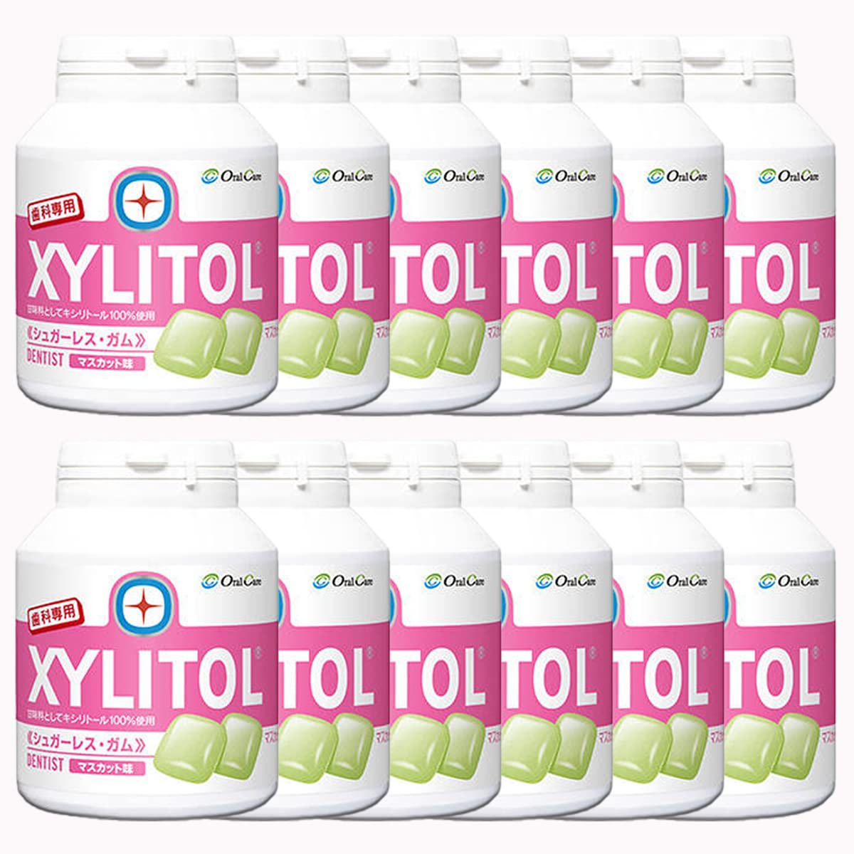 Dental exclusive product Xylitol gum bottle type 90 pieces 12 bottles Muscat 100