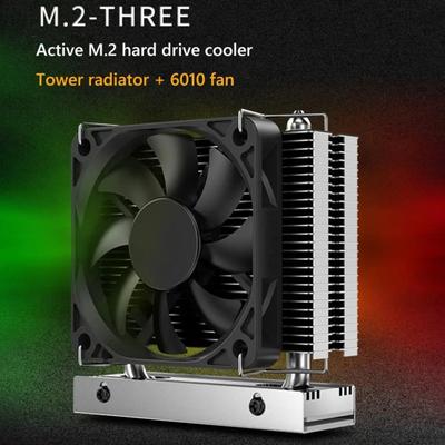 גוף קירור M2 2280 לכונן קשיח SSD, עם מאוורר 6010, רדיאטור SSD PCI-E 4.0/5.0, גוף קירור אלומיניום, קירור, משטח תרמי, מצנן