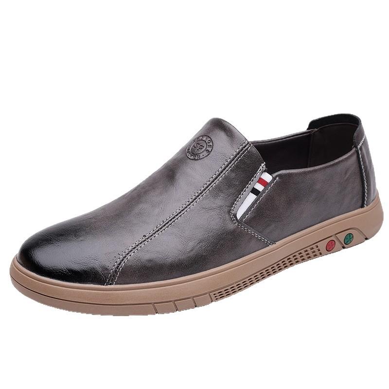 Summer New Men's Handsome Driving Doudou Shoes Breathable Soft-soled Fashion Leather Shoes