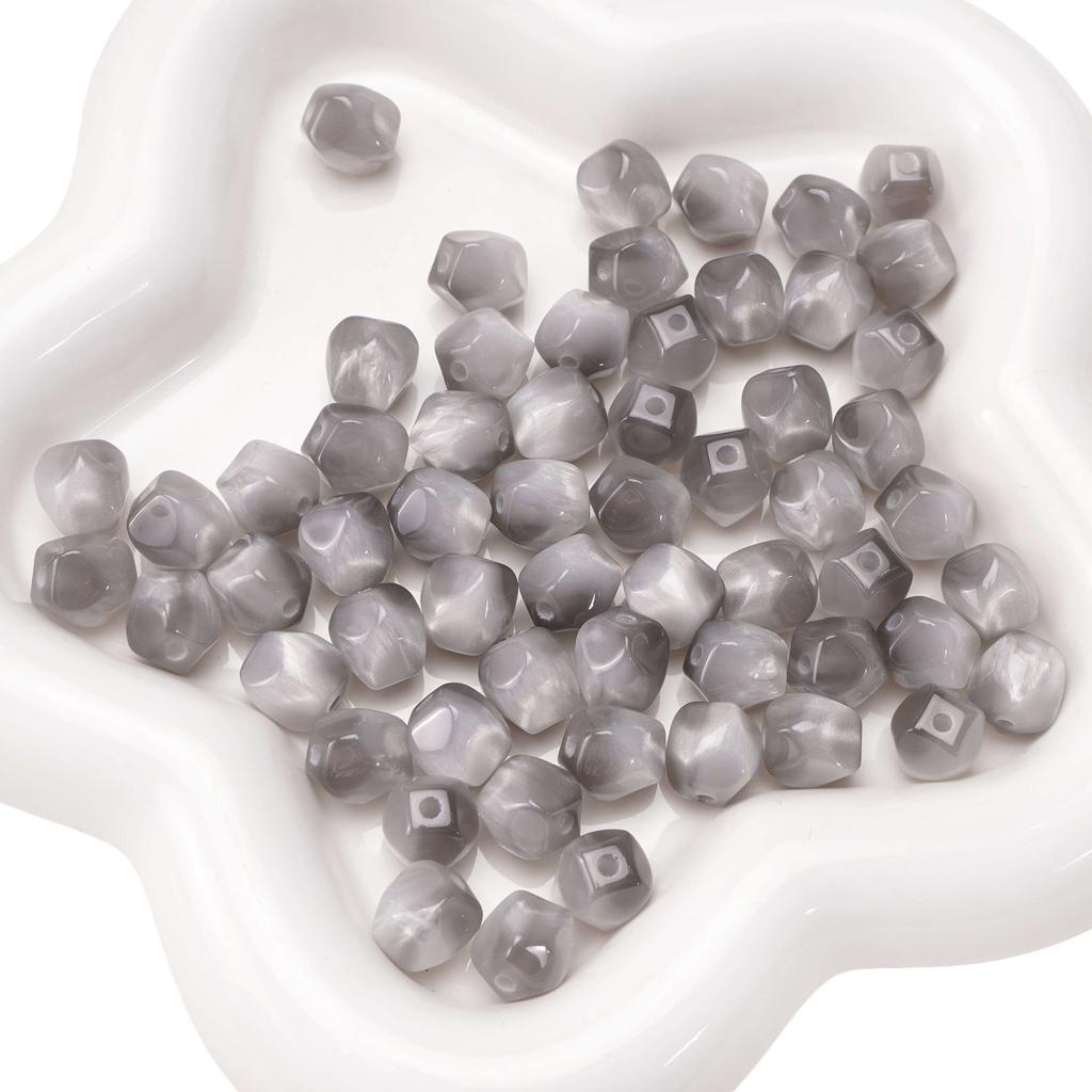 10mm 10Pcs Resin Octagon Beads Imitation Cat Eye Beads DIY Bracelet Necklace Earrings Jewelry Accessories