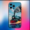 Classic Steam Train Railway Phone Case For iPhone 16,15,14,13,12,11,Pro,X,XS,Max,XR,Plus,Mini Soft Black Cover