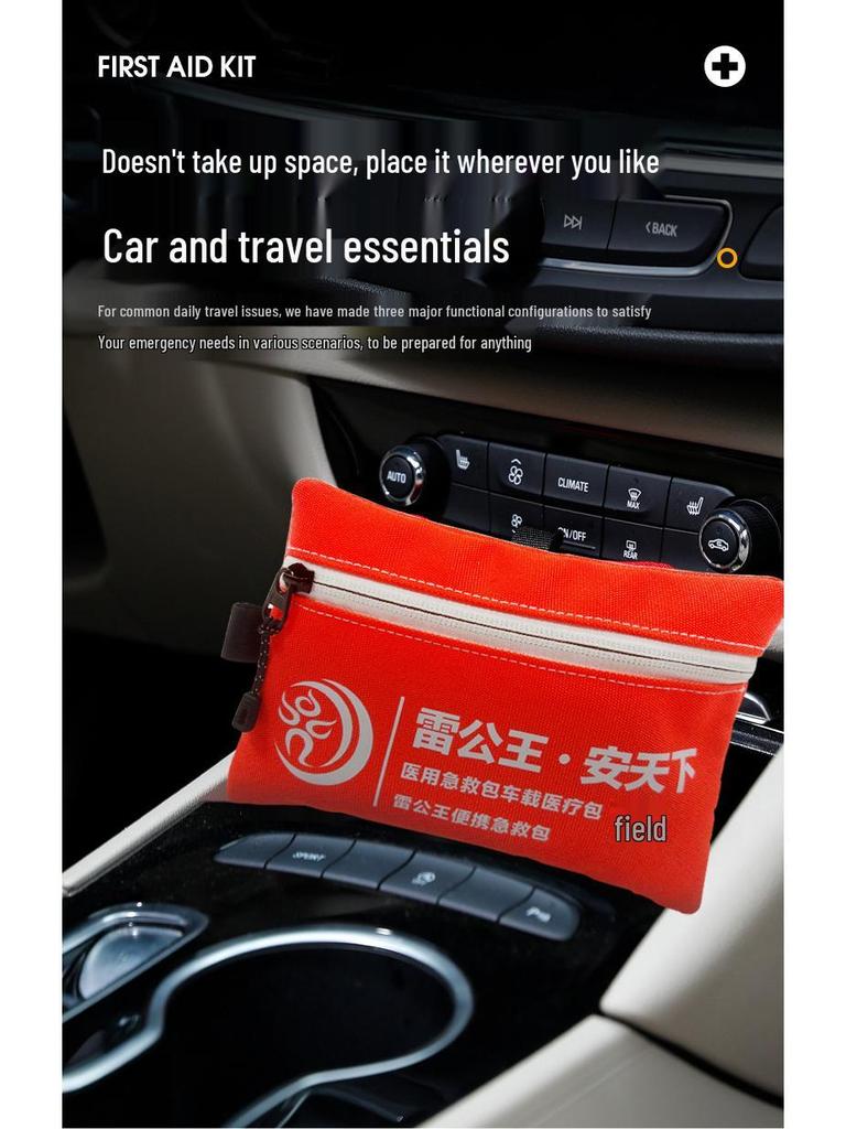 Thunder King Portable Emergency First Aid Kit for Cars and Outdoors
