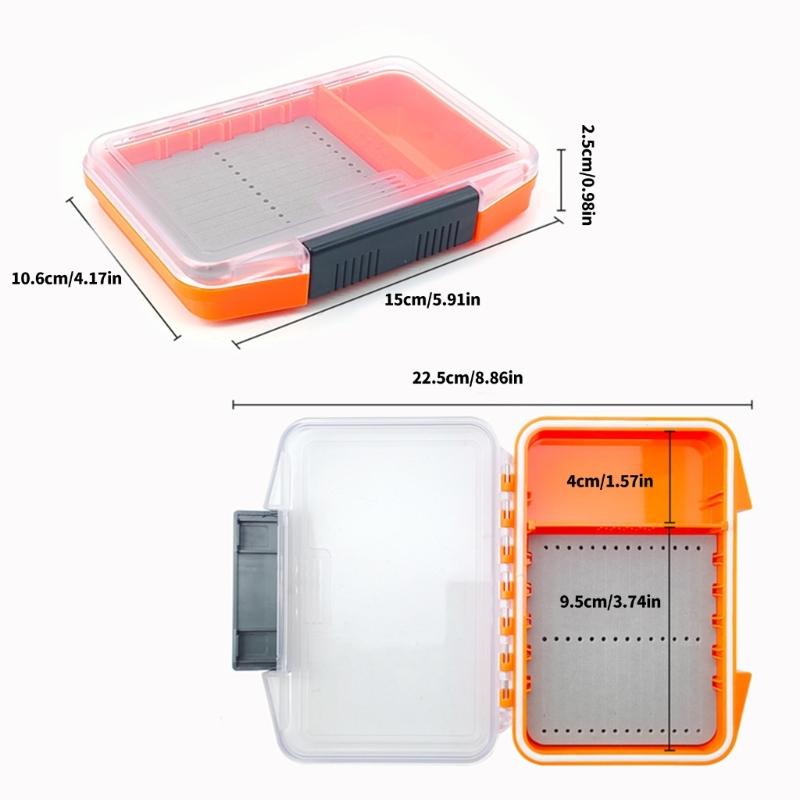 Waterproof Plastic Pockets Fly Fishing Box Portable Fishing Tackle Box Light Weight Fishing Tackle Hook Box Enduring