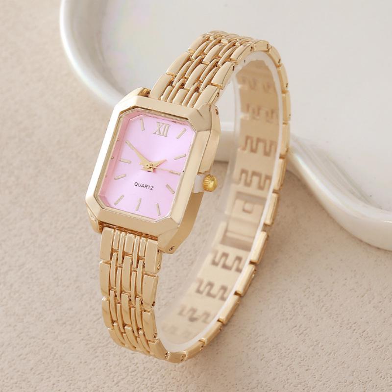 2024 TEUM Korean Style Leather Ladies Quartz Watch with Rhinestone Jewelry