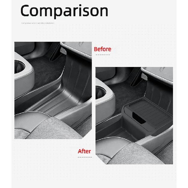 for Tesla Model Y Standard 2026 Accessories Center Console Storage Organizer Box Armrest Box Storage Tray Protection Mat