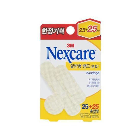 

3M Nexcare regular mixed band 25 sheets + 25 sheets